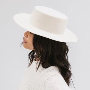 GIGI PIP Dahlia off-white boater hat (sold out) - size 57